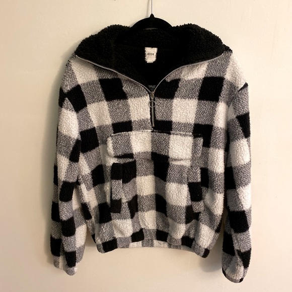 Ardene Sweaters - Plaid fleece sweater